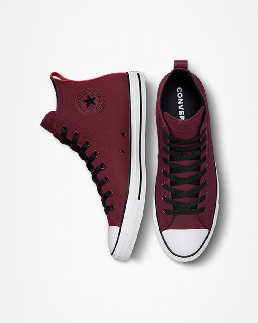 Tenisi Inalti Barbati Converse Chuck Taylor All Star TecTuff Rosii Inchis Albi Negrii | RO YPUVE416